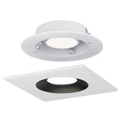 Crisp 4 LED Recessed DownLight 3000K - Square